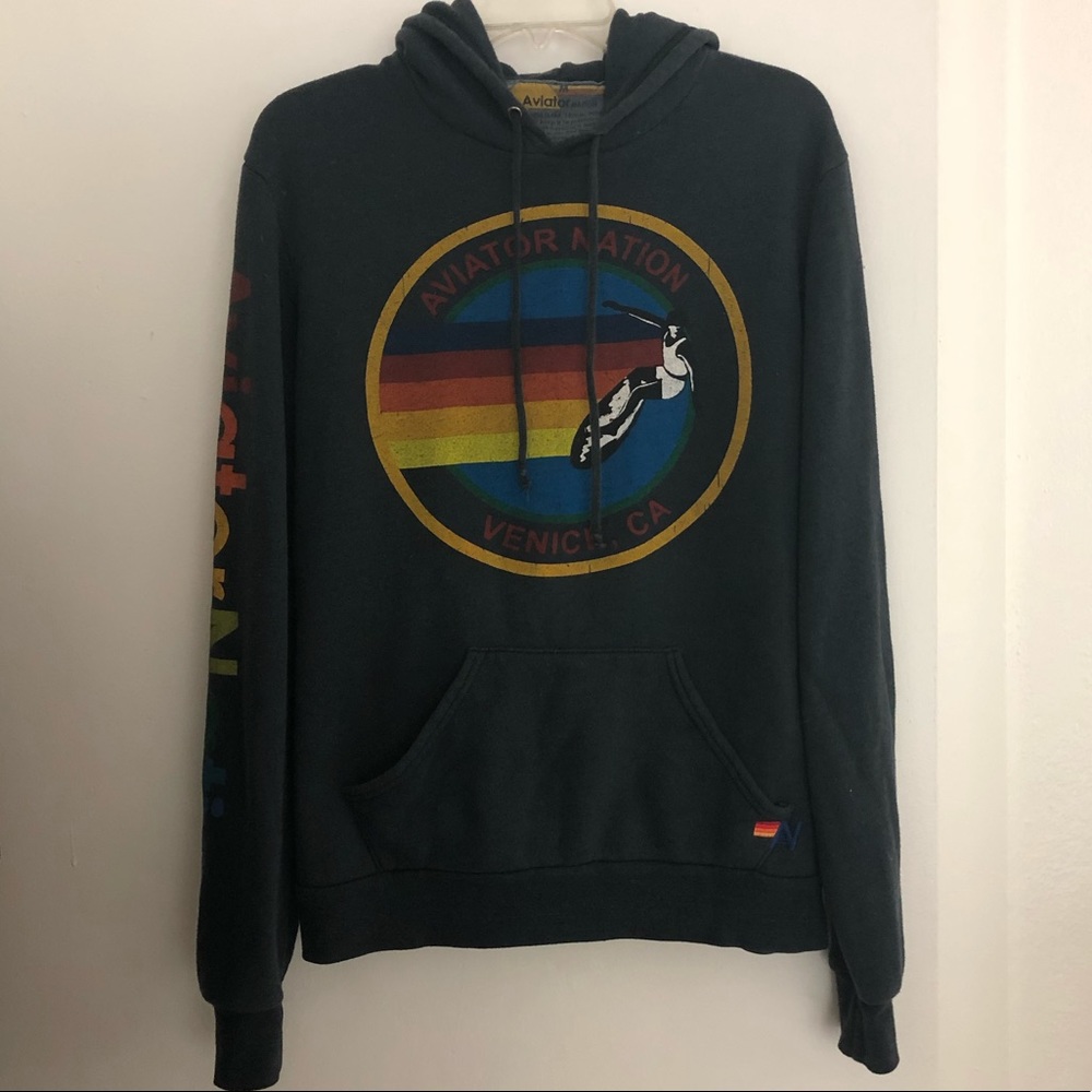 Aviator nation hoodie, medium, dark navy
